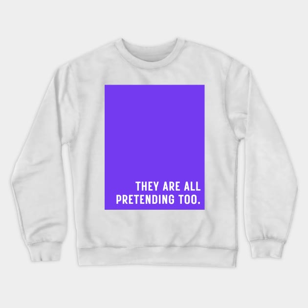 Purple Pretending Crewneck Sweatshirt by April Twenty Fourth